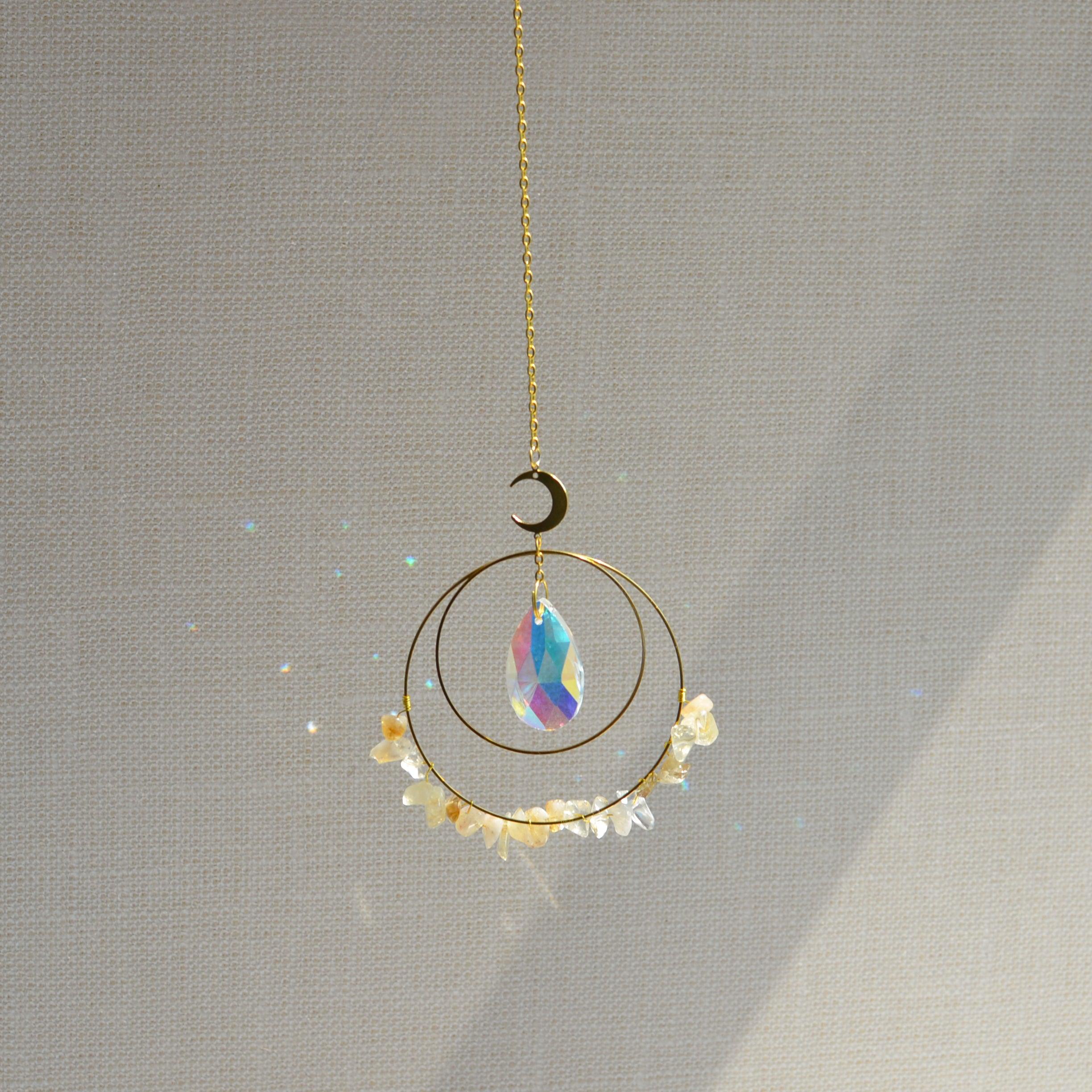 Citrine & Crystal Suncatcher