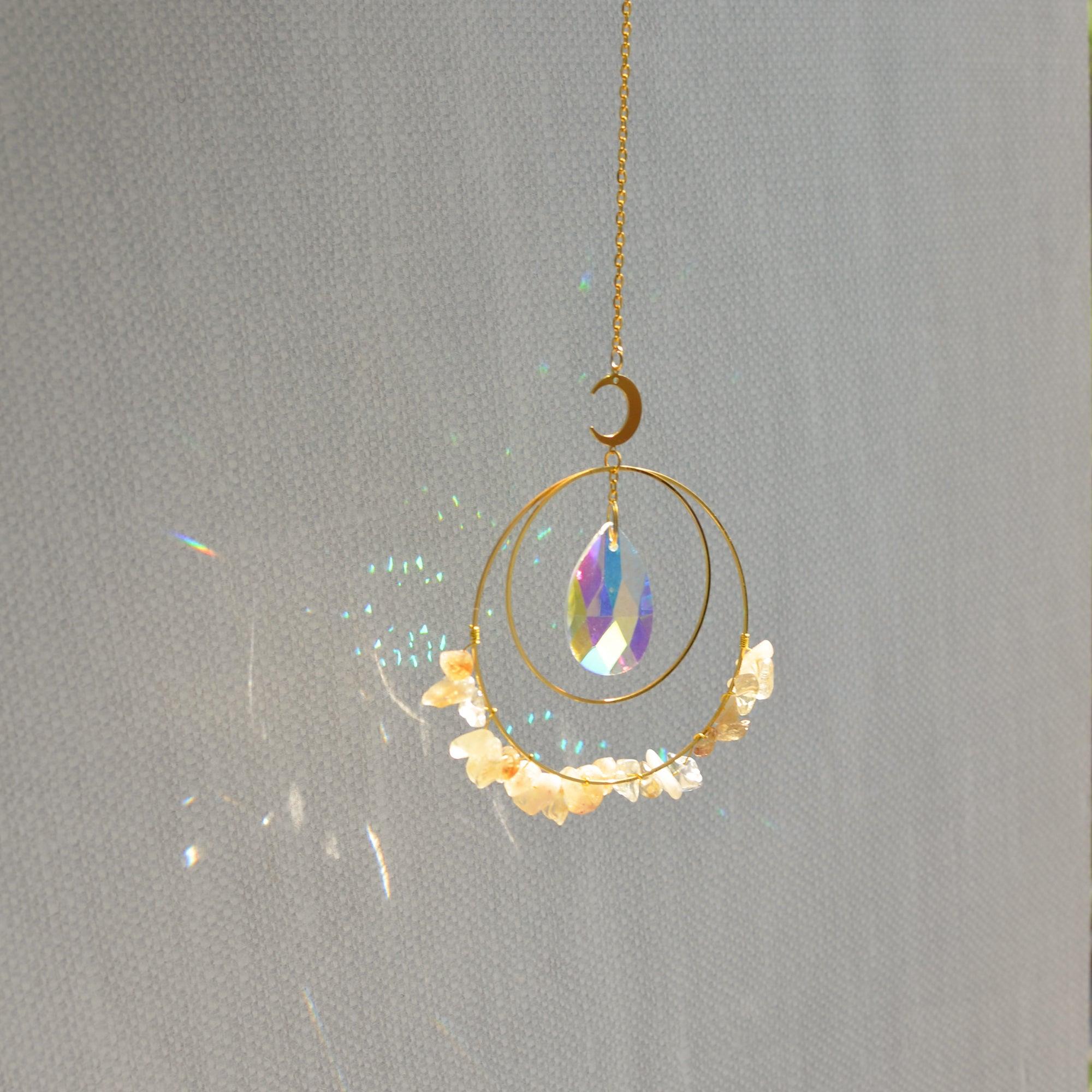 Citrine & Crystal Suncatcher