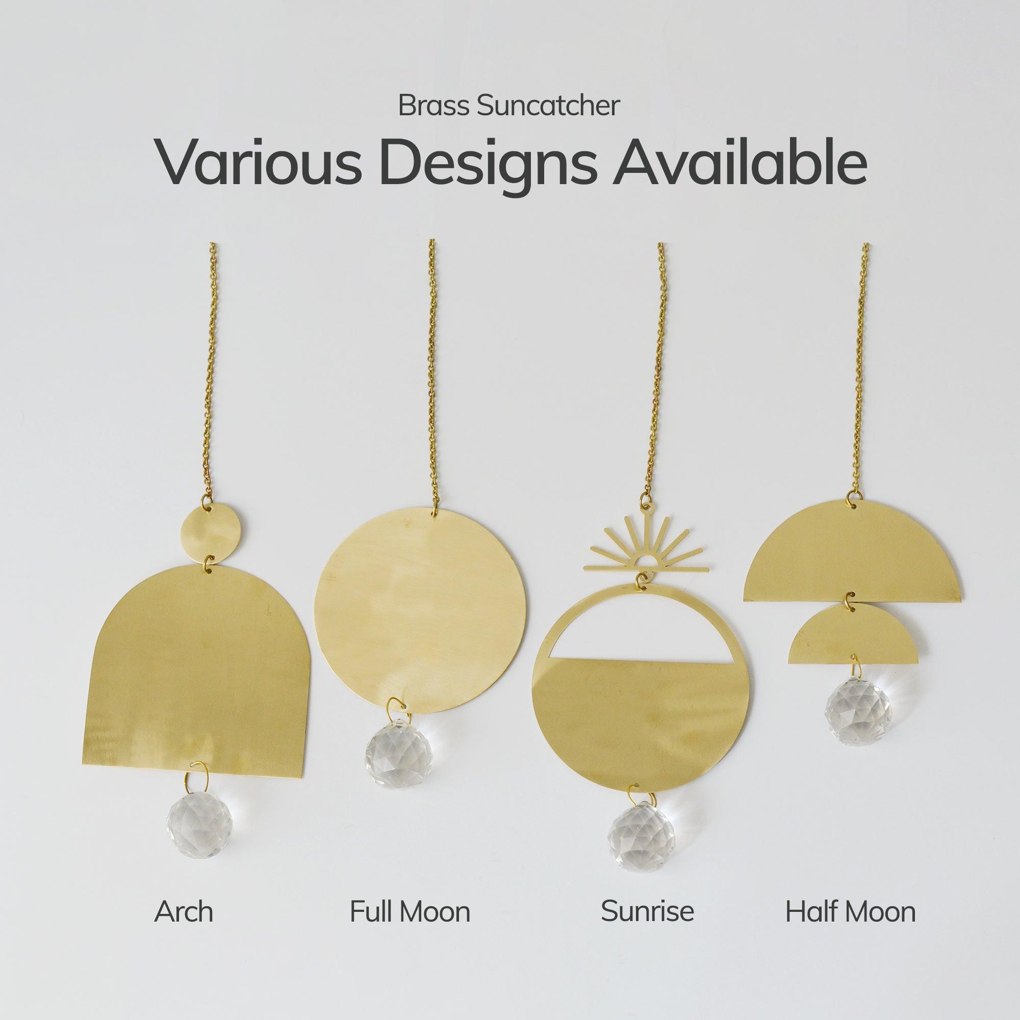 Brass Arch and Crystal Suncatcher