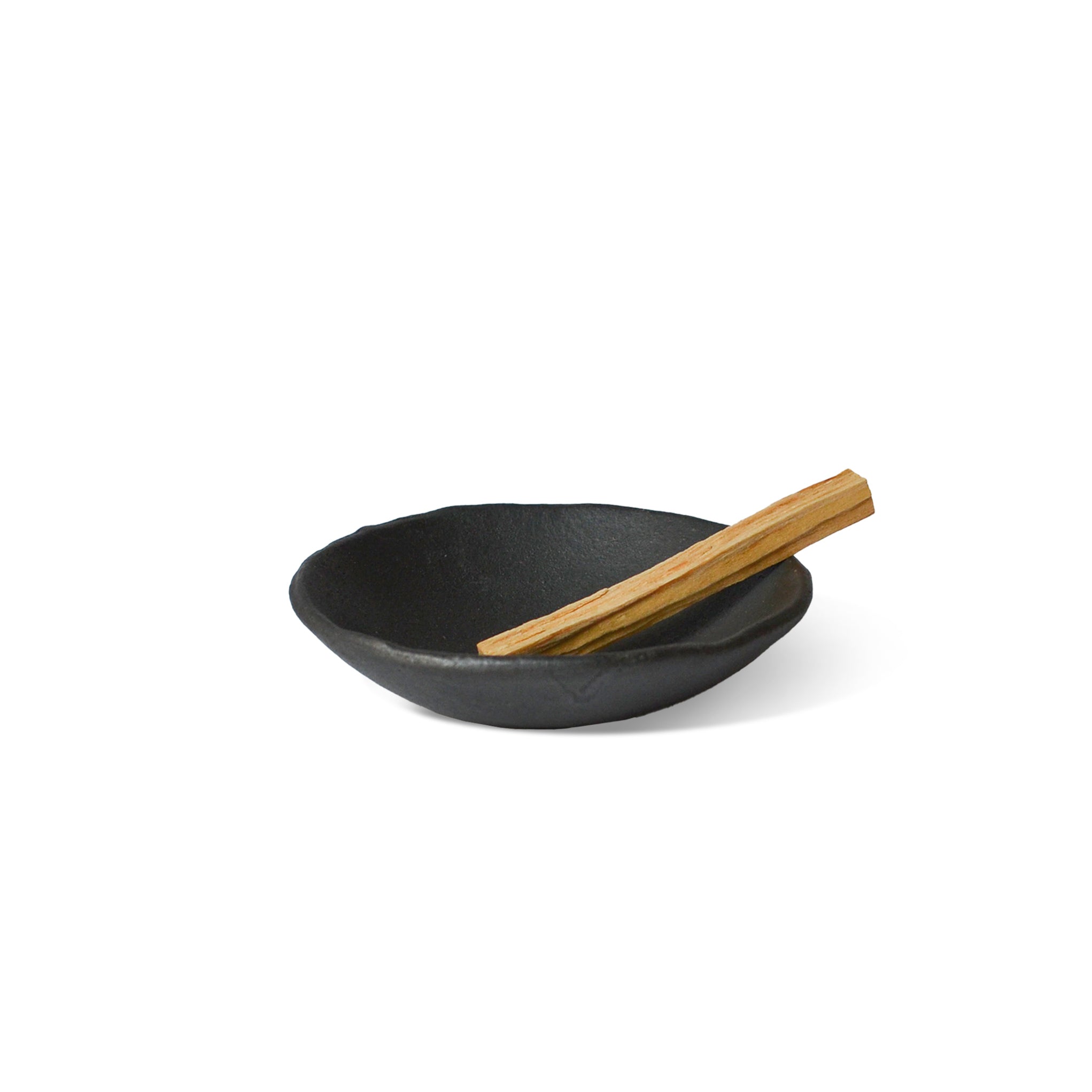 Raw Black Clay Incense Bowl